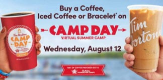 Tim Hortons Camp Day 2020 promo image