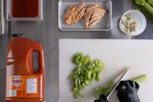 Franks-RedHot-Original-Buffalo-chicken-pizza-mise-en-place-one-by-one