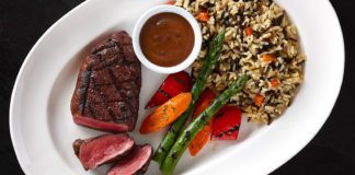 Baton Rouge - Steak Dinner with Vegetables and and Wild Rice