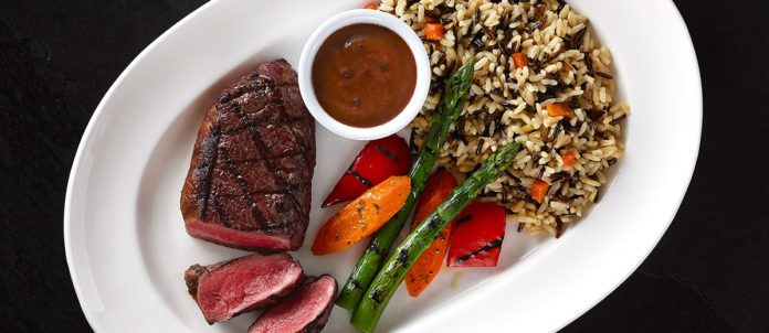 Baton Rouge - Steak Dinner with Vegetables and and Wild Rice