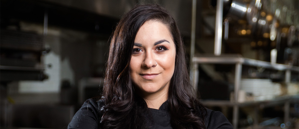 Headshot of Chef Erica Karbelnik. Photo credit: Josh Tenn Yuk