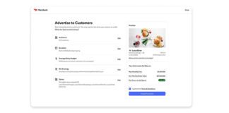 DoorDash Merchant section for advertising on through their website