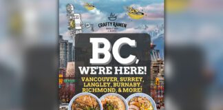Crafty Ramen expands delivery to British Columbia