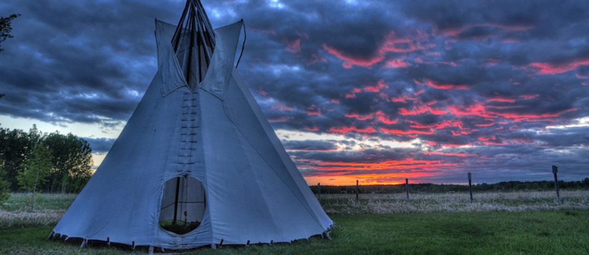 Indigenous tipee in Alberta