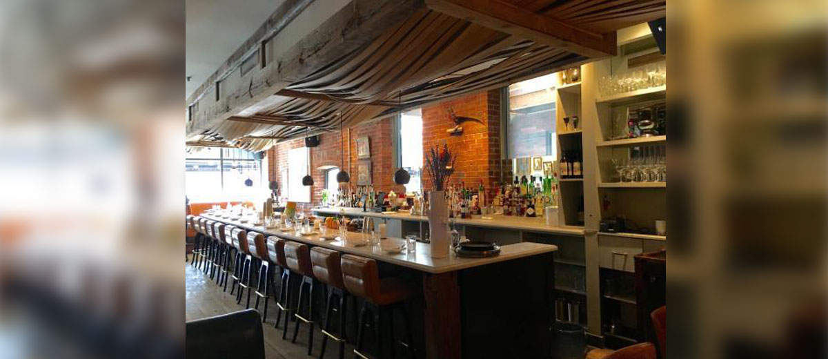 Photograph of bar at Toronto's Marben