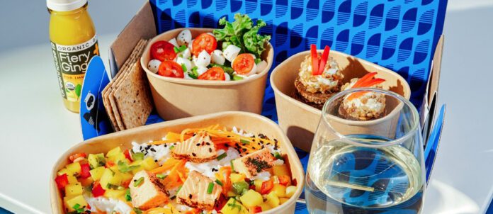 Porter Airlines assortment of different meals