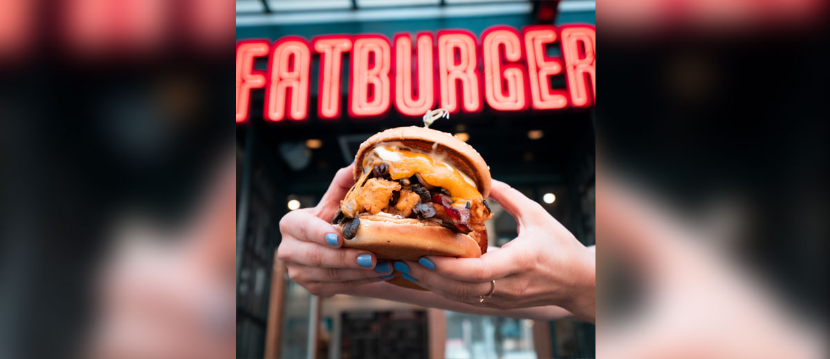 Fatburger hamburger outside of restaurant