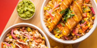 BurritoBar powerbowl meals on cutting board