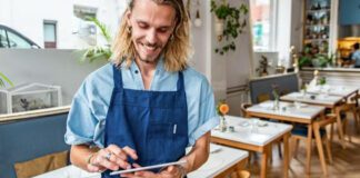 Lightspeed Restaurant Waiter Taking Customer's Order