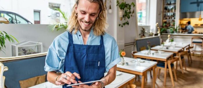 Lightspeed Restaurant Waiter Taking Customer's Order