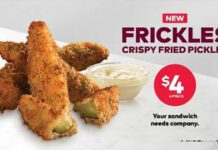 Arby's Frickles Deep Fried Pickles $4 Promotion