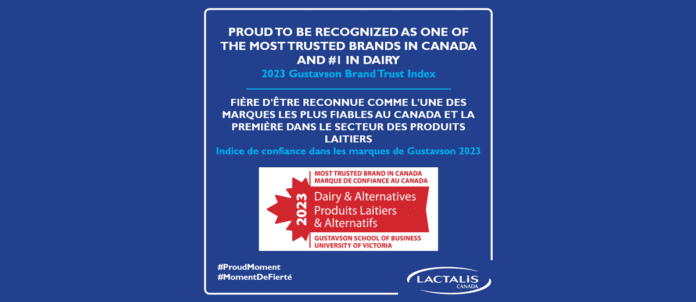 Lactalis Canada - Named One of Most Trusted Canada Brands and #1 in Dairy by 2023 Gustavson Brand Trust Index
