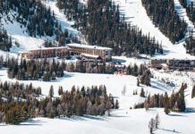 Aerial view of Banff Sunshine Village Ski Resort