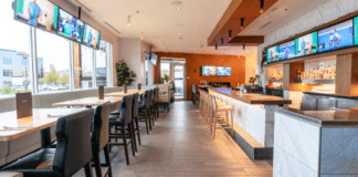 Moxies Langley, B.C. Location Renovated Bar