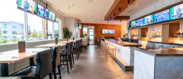 Moxies Langley, B.C. Location Renovated Bar