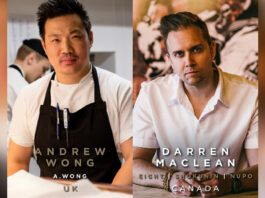 Side by side photos of Chef Darren Maclean and Andrew Wong as a part of Maclean International Chef Exchange