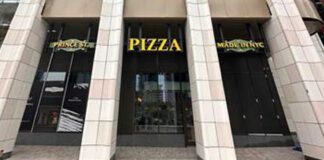 Prince Street Pizza storefront in downtown Toronto