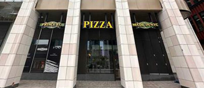 Prince Street Pizza storefront in downtown Toronto