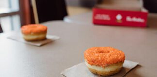 Tim Hortons Orange Sprinkle Doughnut