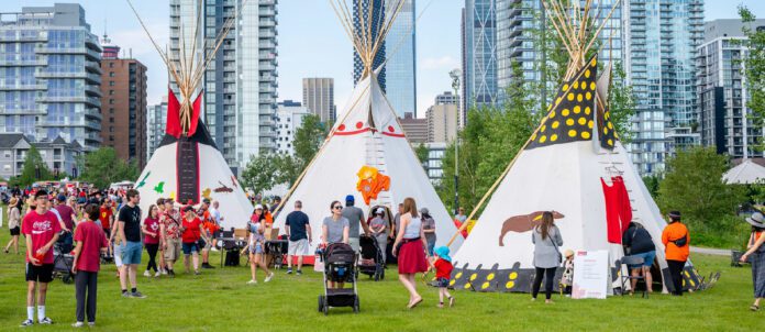 Indigenous culture at Canada Day celebrations in the city of Calgary.