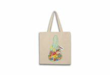 Tote bag designed by acclaimed Canadian artist and food insecurity advocate, Briony Douglas