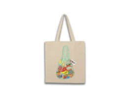 Tote bag designed by acclaimed Canadian artist and food insecurity advocate, Briony Douglas