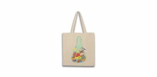 Tote bag designed by acclaimed Canadian artist and food insecurity advocate, Briony Douglas
