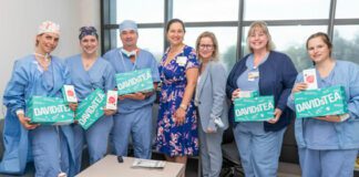 DAVIDs Tea health-care professionals cups donation