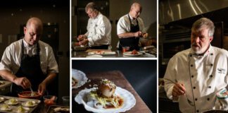 Photo collage of Chefs Robert Clark C.M. and Julian Bond
