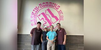Baskin Robbins Franchisees Ronnie Liu and Lina Qu.