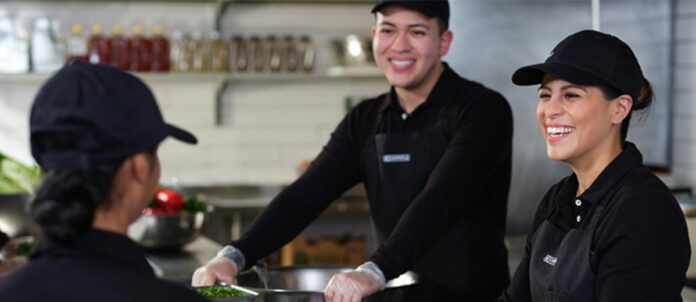 Chipotle Mexican Grill employees smiling together