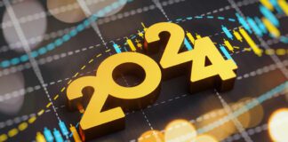 2024 Stock Market and Exchange chart and financial graph