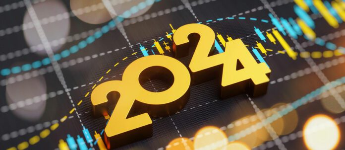 2024 Stock Market and Exchange chart and financial graph
