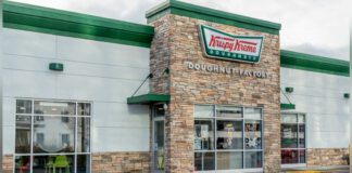 Photo of exterior of Krispy Kreme store