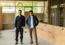 David Provencal and Eric Murdoch at the construction of Ombre restaurant