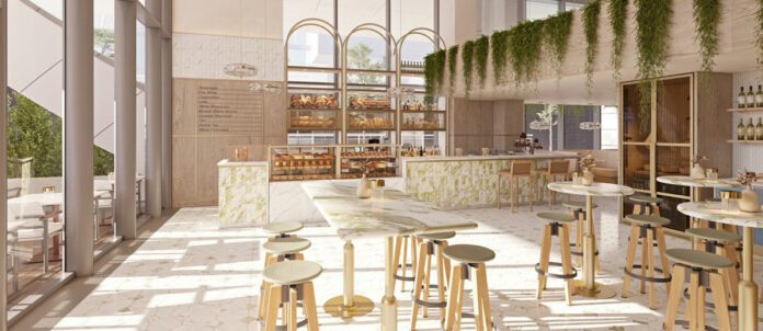 The Ritz-Carlton LANO new café and wine bar in hotel lobby