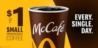 McDonald's McCafe Small Coffee $1 Ever Single Day Promotion