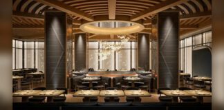 Nobu Toronto restaurant dining room on second level