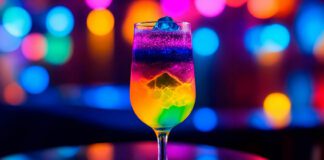 Cocktail drink at bar