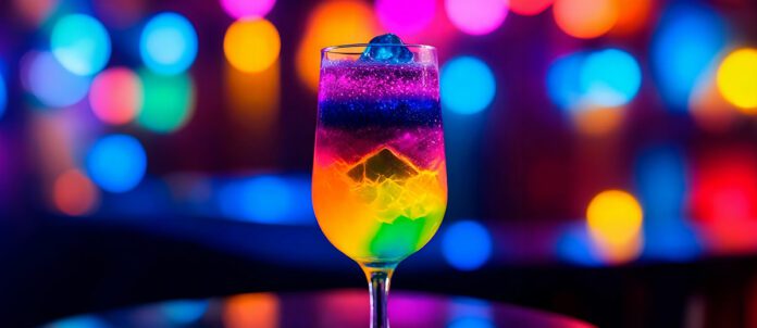 Cocktail drink at bar