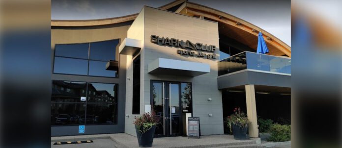 Photo of Calgary’s Shark Club Bar & Grill front entrance