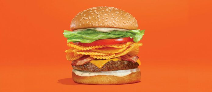 A&W Ruffles Crunch Teen Burger