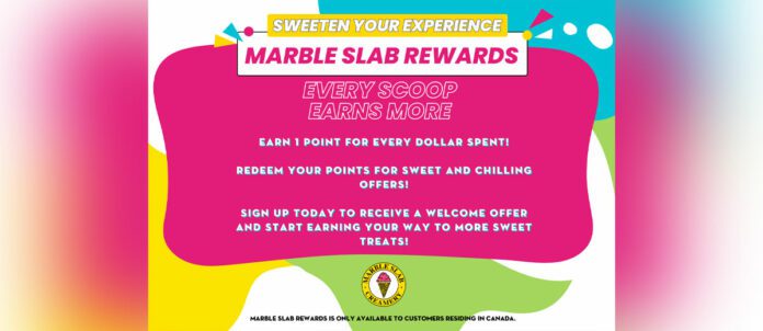 Marble Slab Creamery Canada Rewards