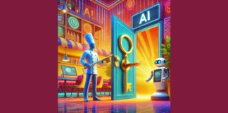 AI Generated image of chef opening a door to Artificial Intelligence