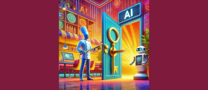 AI Generated image of chef opening a door to Artificial Intelligence