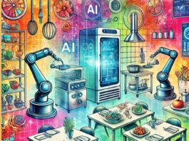 AI generated workshop with robotic tools