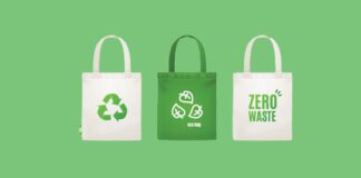 Zero Waste recycled material grocery bags