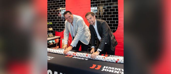Jimmy John's Peter Mammas, president & CEO, Foodtastic (left) and Michael Haley, president & managing director, International, Inspire Brands