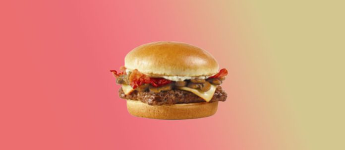 Wendys Garlic Mushroom Bacon Cheeseburger