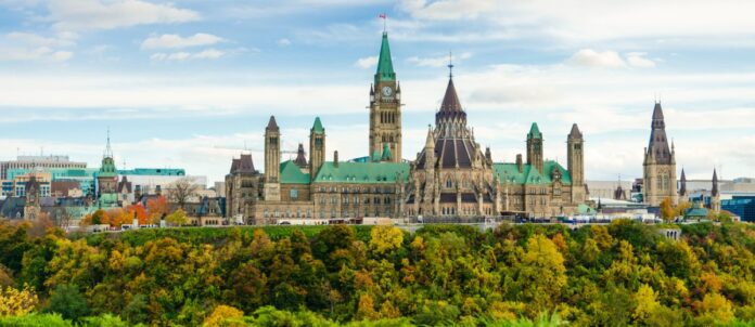 Canadian Parliament hill in Ottawa, Canada